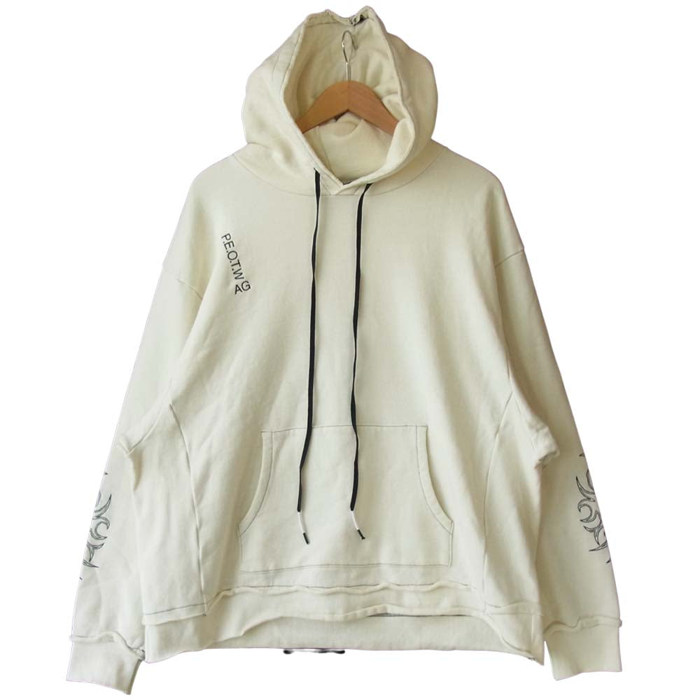 ピーイーオーティーダブリューエージー 20SS C-003-192 WIDE PARKA ワイド プルオーバー パーカー オフホワイト系 2【新古品】【未使用】【中古】