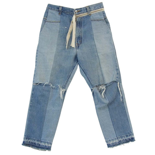 ピーイーオーティーダブリューエージー BB17FW-DP10AG 再構築 デニム パンツ インディゴブルー系 S【中古】