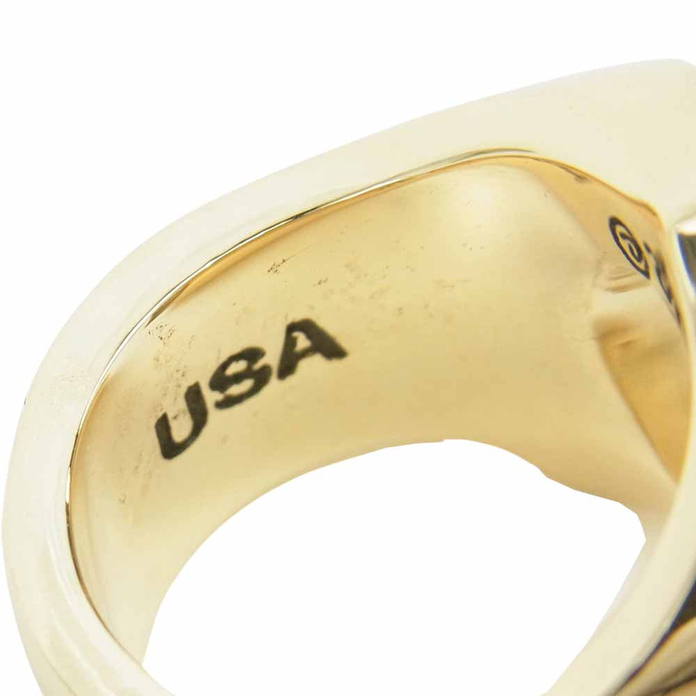 TENDERLOIN テンダーロイン 新品仕上げ済み T-H.S RING STONE 8K ダイヤ ホースシュー リング ゴールド系【極上美品】【中古】