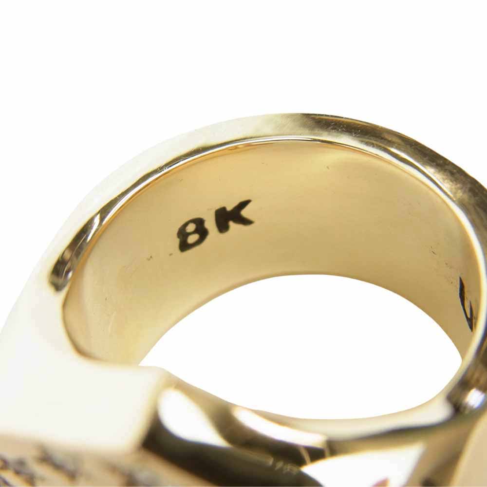 TENDERLOIN テンダーロイン 新品仕上げ済み T-H.S RING STONE 8K ダイヤ ホースシュー リング ゴールド系【極上美品】【中古】