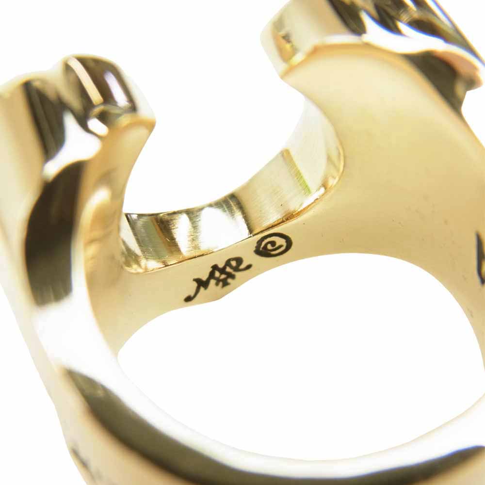 TENDERLOIN テンダーロイン 新品仕上げ済み T-H.S RING STONE 8K ダイヤ ホースシュー リング ゴールド系【極上美品】【中古】