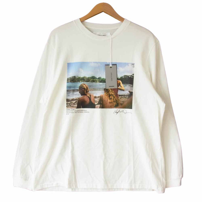 ジョンメイソンスミス 20SCT-#253-CD GIRL'S TRIP FOR ANDEE'S BIRTHDAY L/S 長袖 Tシャツ ホワイト系 L【新古品】【未使用】【中古】