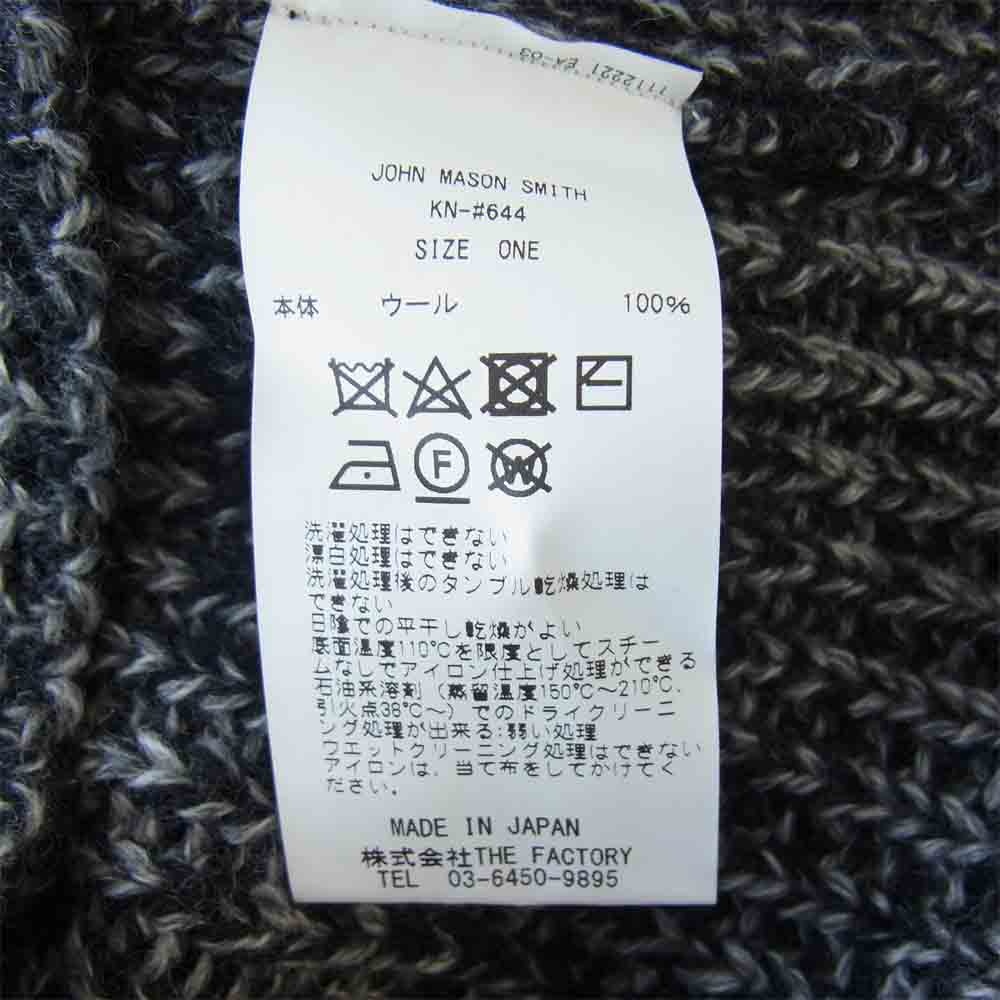 ジョンメイソンスミス KN-#644 NECK WARMER HOODIE ネックウォーマー フーディー　 MIX GRAY【新古品】【未使用】【中古】