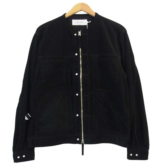 ジョンメイソンスミス JK-#640 TRUCKER JACKET コーデュロイ ノーカラー トラッカー ジャケット ブラック系 L【新古品】【未使用】【中古】