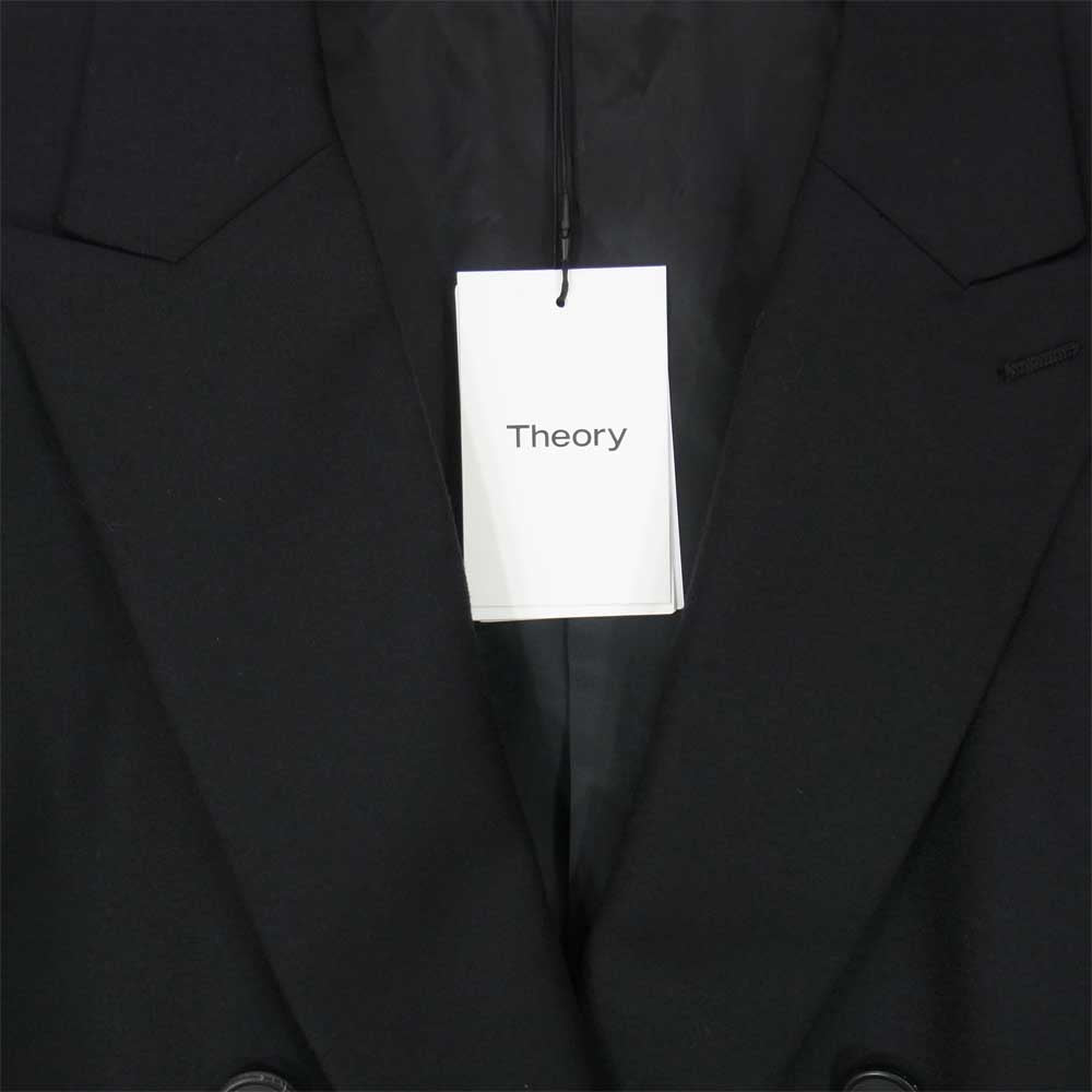 theory セオリー 02-7404005-050-040 ダブル テーラードジャケット スーツ ジャケット ブラック系 40【新古品】【未使用】【中古】