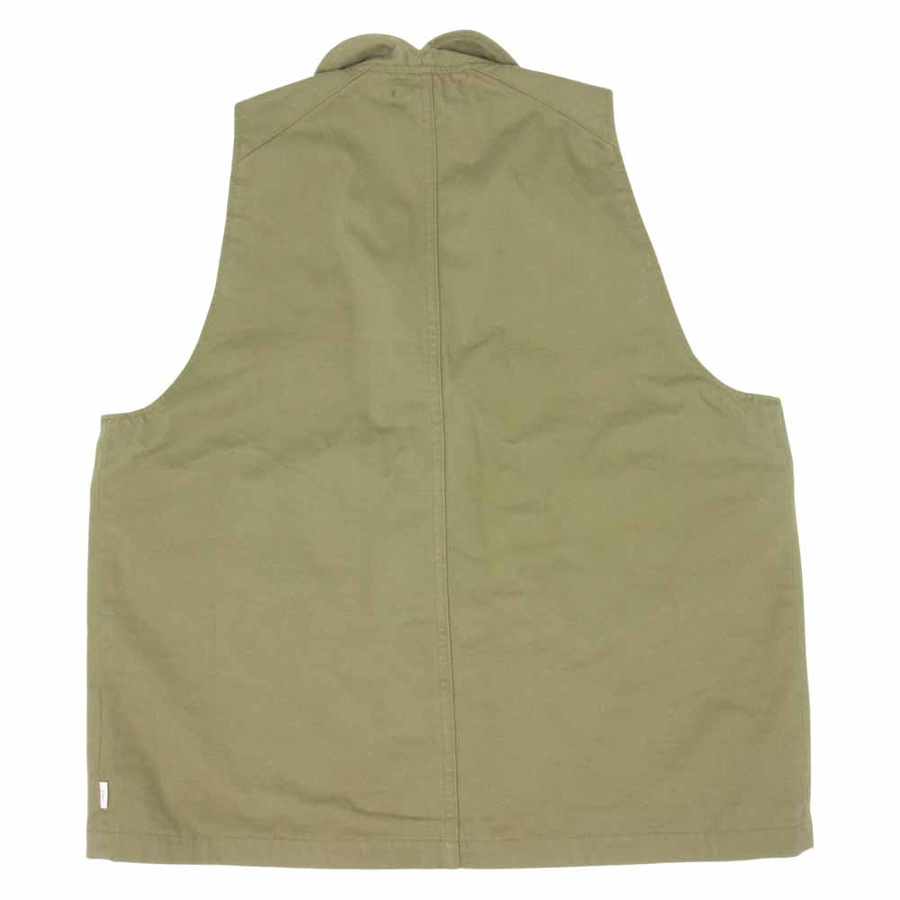 WTAPS ダブルタップス 21SS 211BRDT-JKM03 REP VEST ジップ ベスト カーキ系 X02【中古】