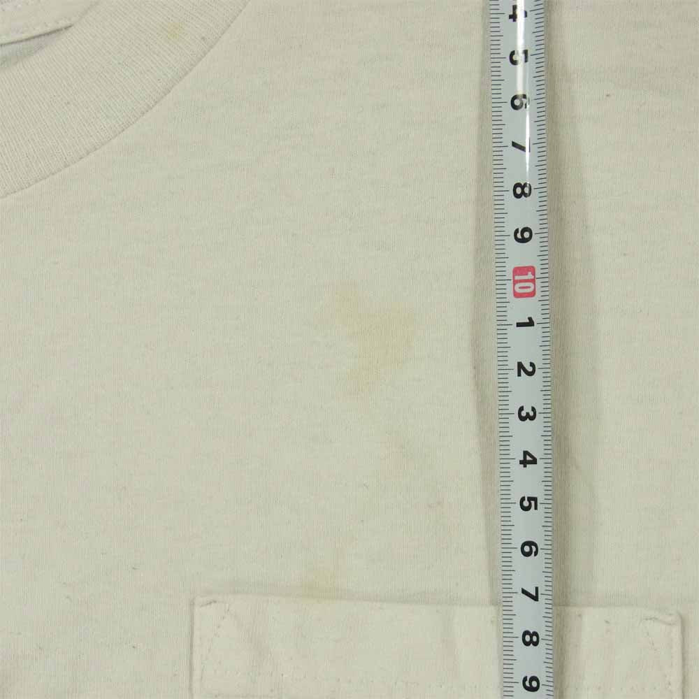 CHROME HEARTS クロムハーツ（原本無） 国内正規品 ホースシュー ロゴプリント ポケット 半袖 Tシャツ オフホワイト系 M【中古】
