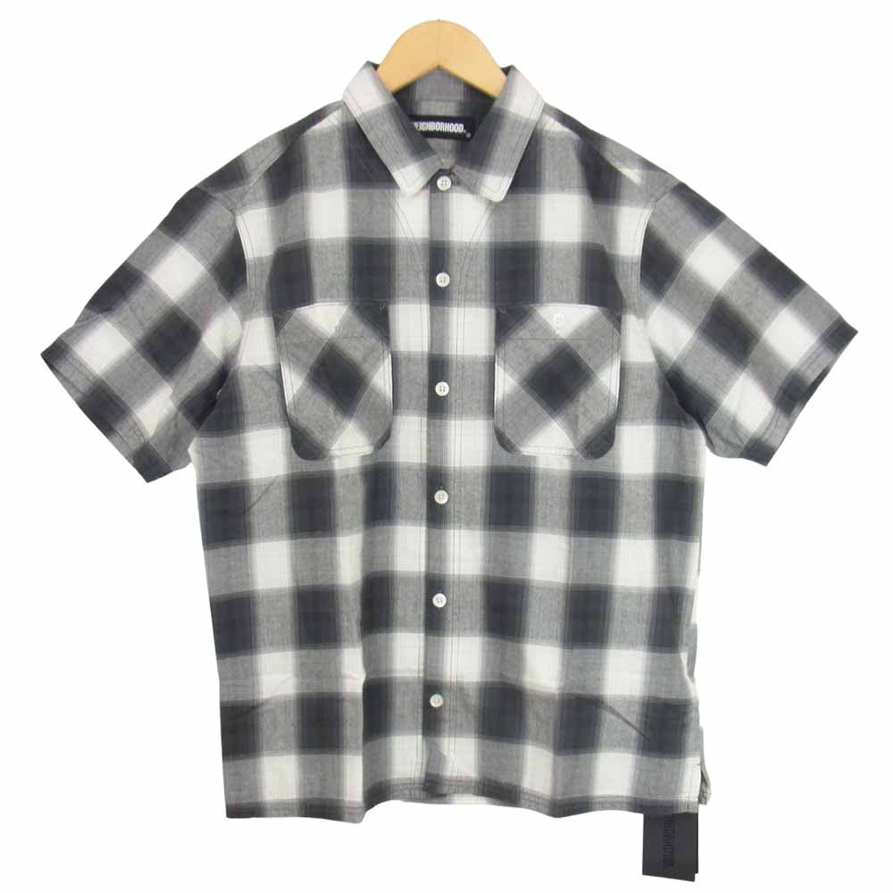 NEIGHBORHOOD ネイバーフッド 211arnh-shm04 B&C / C-SHIRT . SS オンブレチェック BLACK ブラック系 S【極上美品】【中古】