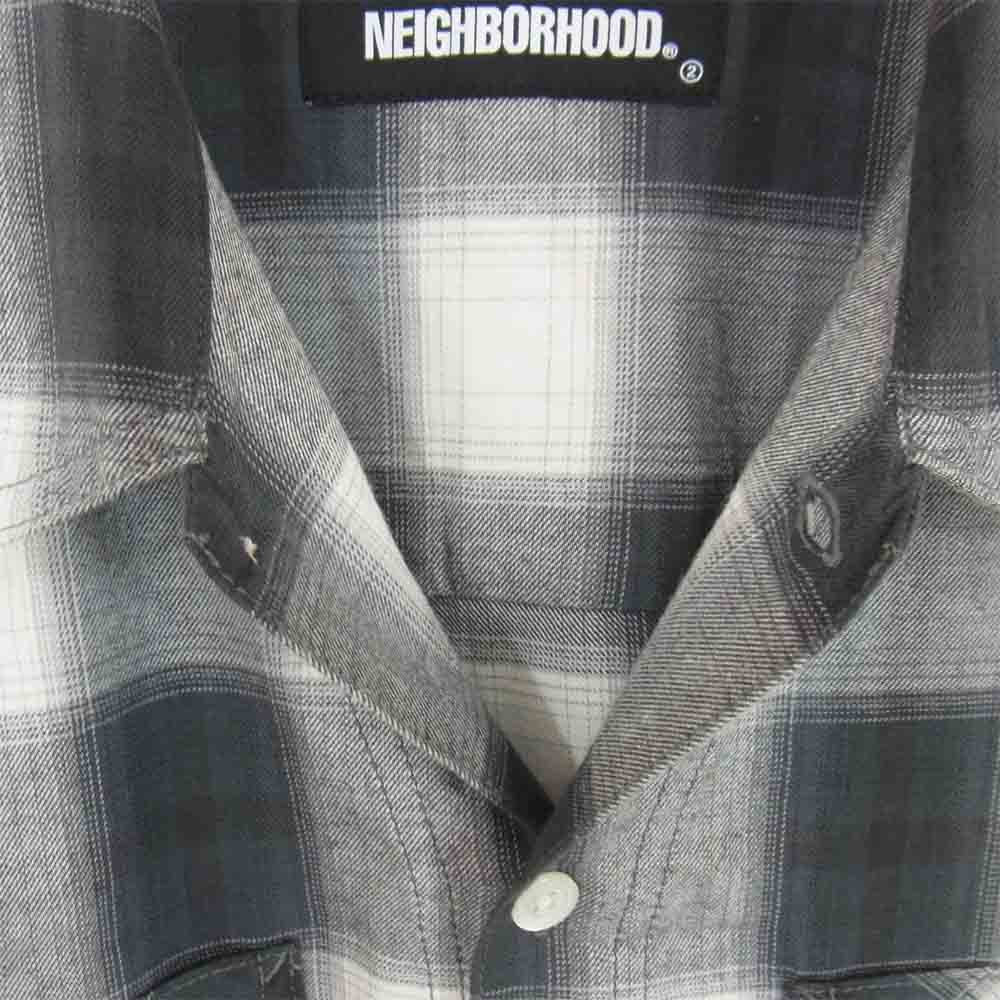 NEIGHBORHOOD ネイバーフッド 211arnh-shm04 B&C / C-SHIRT . SS オンブレチェック BLACK ブラック系 S【極上美品】【中古】