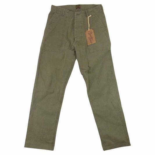 TENDERLOIN テンダーロイン T-HB PNT ヴィンテージ加工 ヘリンボーン ベイカー ミリタリー カーキ系 XS【美品】【中古】