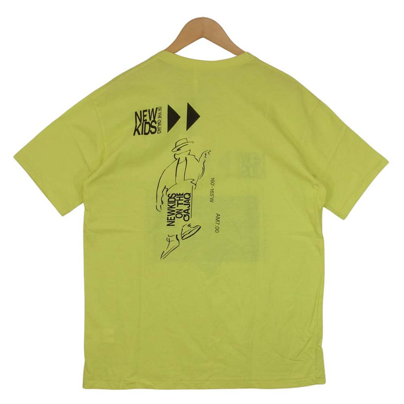 ヒューミス M-TO1104A PRINT T-SH プリント Tシャツ イエロー系 L【新古品】【未使用】【中古】