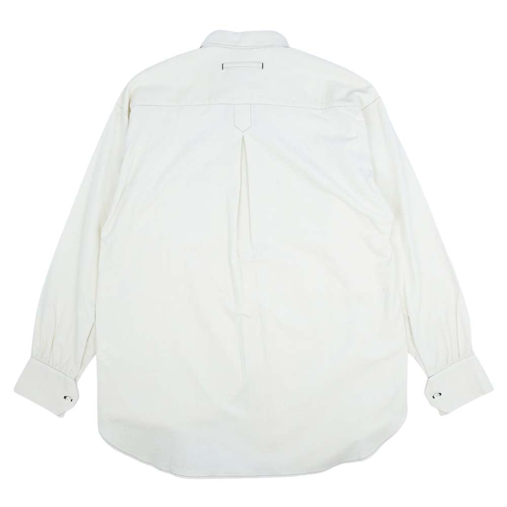 ヒューミス M-SH1201A DEFORMATION COVERALL SHIRT カバーオール シャツ ホワイト系 S【新古品】【未使用】【中古】