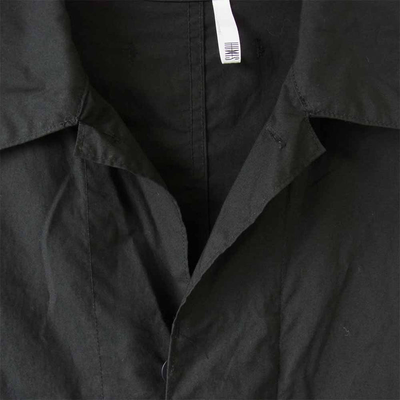 ヒューミス M-CO1301 CHEMICAL FLY-FRONT OVER COAT オーバーコート ブラック系 M【新古品】【未使用】【中古】