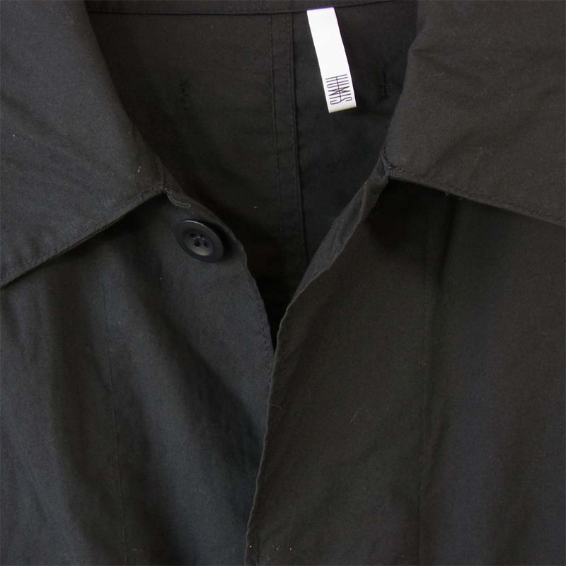 ヒューミス M-CO1301 CHEMICAL FLY-FRONT OVER COAT オーバーコート ブラック系 S【新古品】【未使用】【中古】