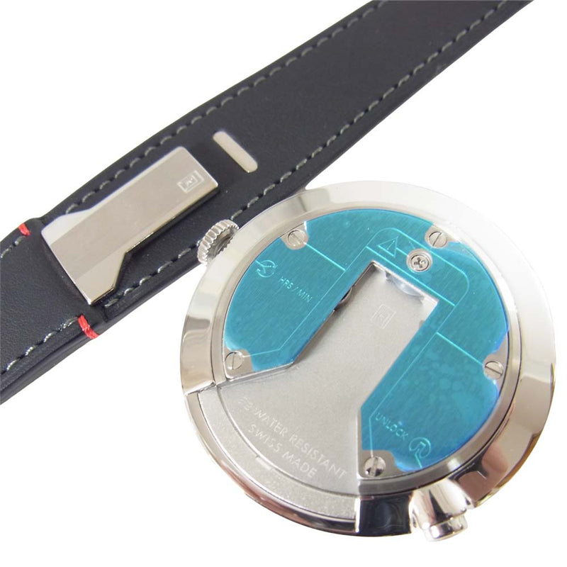 クロッカーズ KLOK-01-D4 白文字盤 黒革ベルト クオーツ 腕時計 シルバー系【新古品】【未使用】【中古】