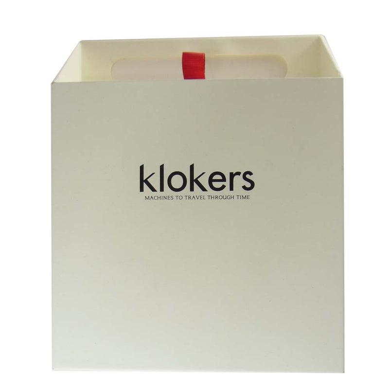 クロッカーズ KLOK-01-D4 白文字盤 黒革ベルト クオーツ 腕時計 シルバー系【新古品】【未使用】【中古】