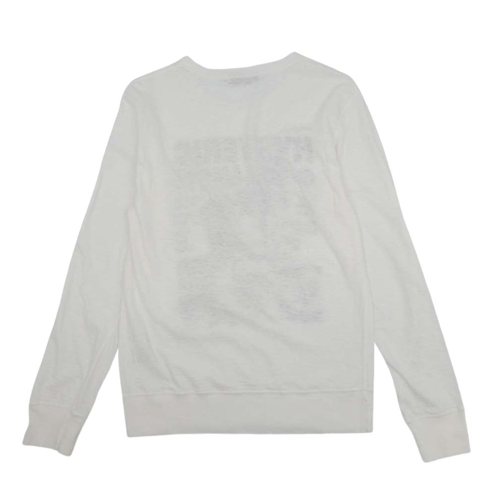 HYSTERIC GLAMOUR ヒステリックグラマー 0251CL04 バイクガール ポスター デザイン クルーネック ロングスリーブ Tシャツ ホワイト系 S【中古】