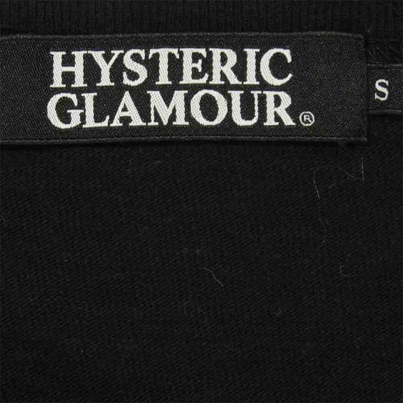 HYSTERIC GLAMOUR ヒステリックグラマー バイクガール ポスター デザイン クルーネック 長袖 Tシャツ ブラック系 S【中古】