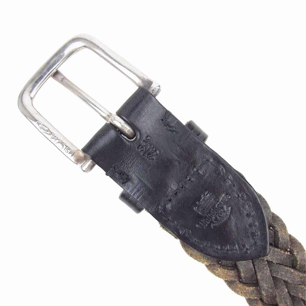 WHITE HOUSE COX ホワイトハウスコックス Dress Belt メッシュ レザーベルト ブラック系【中古】