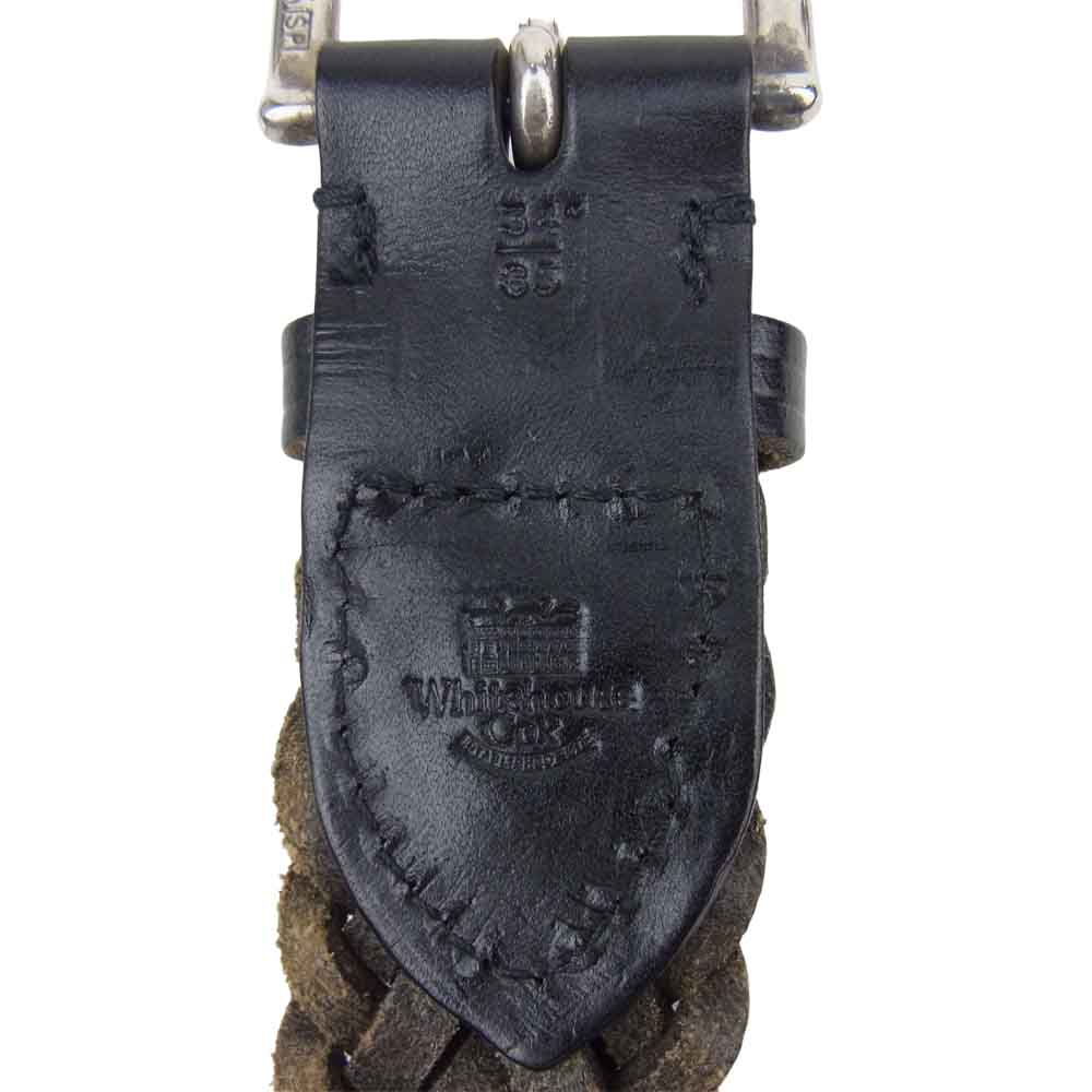WHITE HOUSE COX ホワイトハウスコックス Dress Belt メッシュ レザーベルト ブラック系【中古】