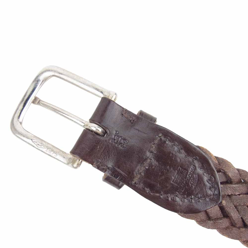 WHITE HOUSE COX ホワイトハウスコックス Dress Belt メッシュ レザーベルト ブラウン系【中古】