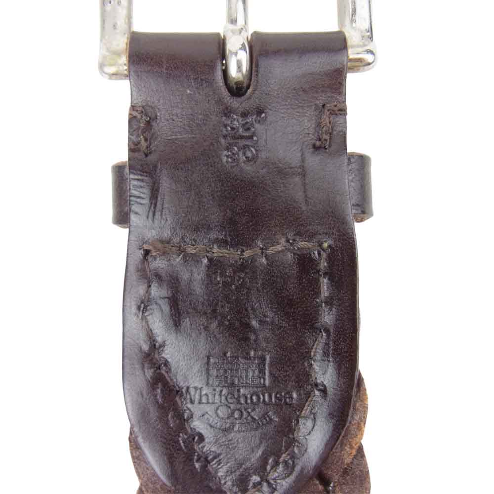 WHITE HOUSE COX ホワイトハウスコックス Dress Belt メッシュ レザーベルト ブラウン系【中古】