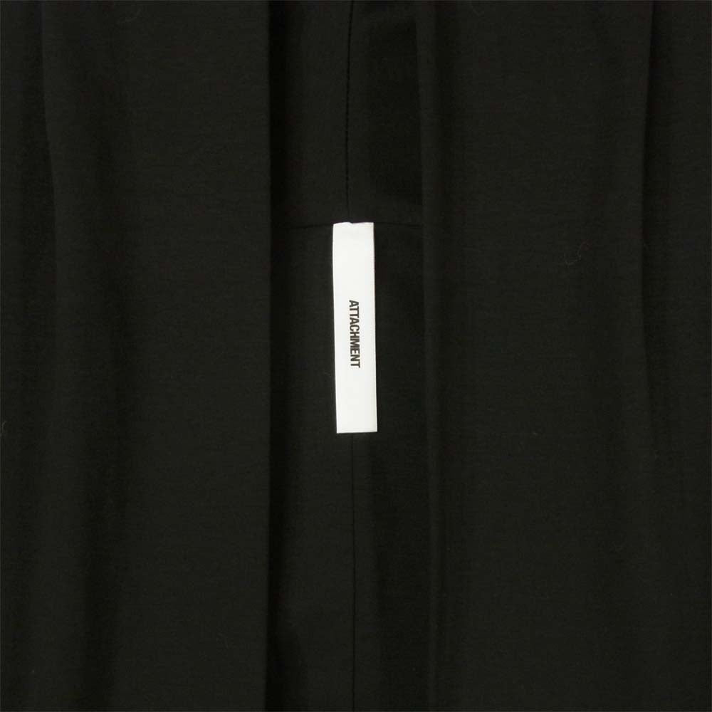 ATTACHMENT アタッチメント 20SS AC01-225 High gauge smooth silket Long stall cardigan ハイゲージ スムース シルケット ロングストール カーディガン ブラック系 1【美品】【中古】