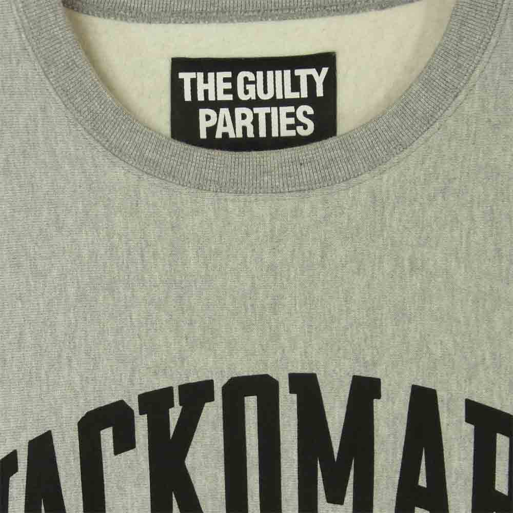 WACKO MARIA ワコマリア HEAVY WEIGHT CREW NECK SWEAT SHIRT ヘビー ウェイト クルーネック スウェット トレーナー グレー系 S【美品】【中古】