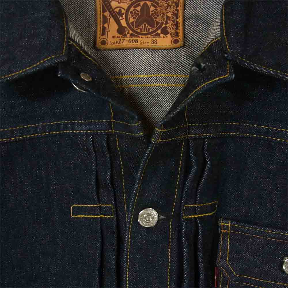 SAMURAI JEANS サムライジーンズ S551OG 16周年限定 1stタイプ 荒武者 16oz Gジャン デニム ジャケット インディゴブルー系 38【美品】【中古】