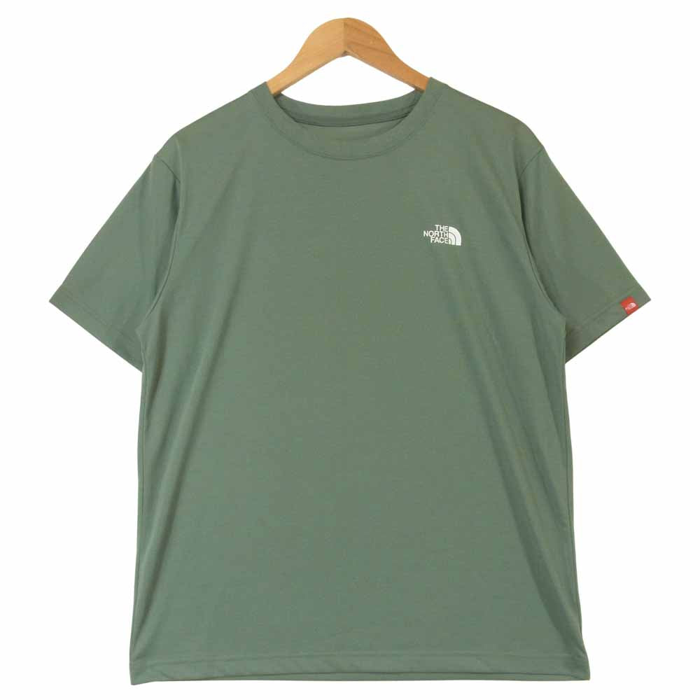 THE NORTH FACE ノースフェイス NT32158 SQUARE CAMOFLAGE TEE スクエア カモフラージュ 半袖 Tシャツ グリーン系【美品】【中古】