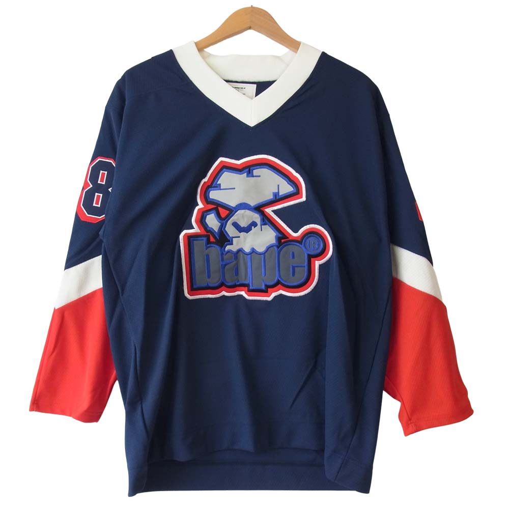 A BATHING APE アベイシングエイプ ホッケー シャツ マルチカラー系 M【極上美品】【中古】