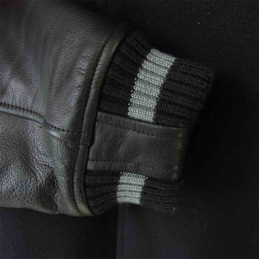 F.C.R.B. エフシーアールビー L116783 × ナイキ NIKE STADIUM JACKET ウール スタジャン レザー切替 ジャケット ブラック系 L【中古】