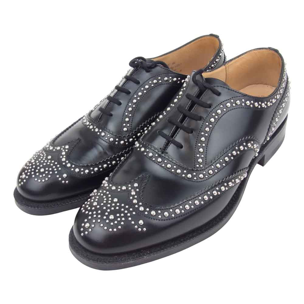CHURCH'S チャーチ 6993/51 BURWOOD S バーウッド スタッズ ドレスシューズ ブラック系 ９０【美品】【中古】