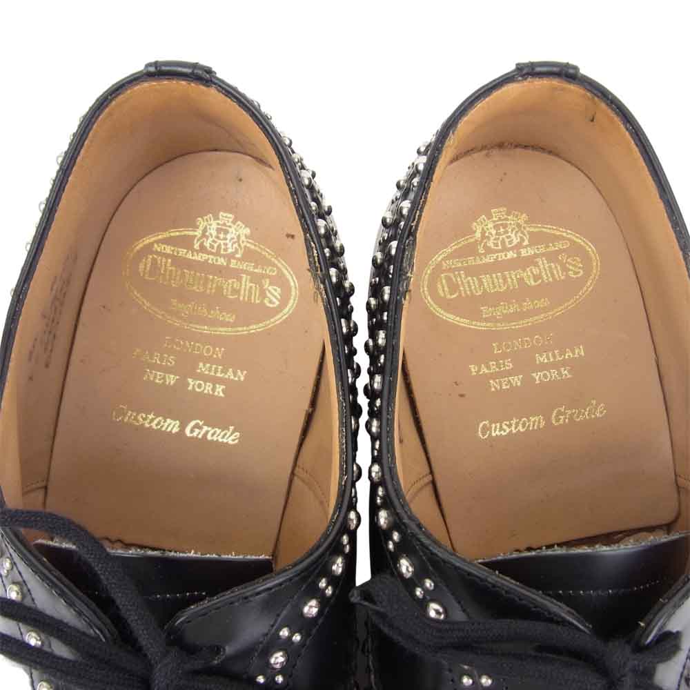 CHURCH'S チャーチ 6993/51 BURWOOD S バーウッド スタッズ ドレスシューズ ブラック系 ９０【美品】【中古】