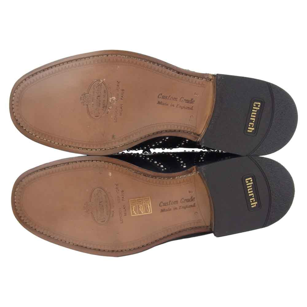 CHURCH'S チャーチ 6993/51 BURWOOD S バーウッド スタッズ ドレスシューズ ブラック系 ９０【美品】【中古】