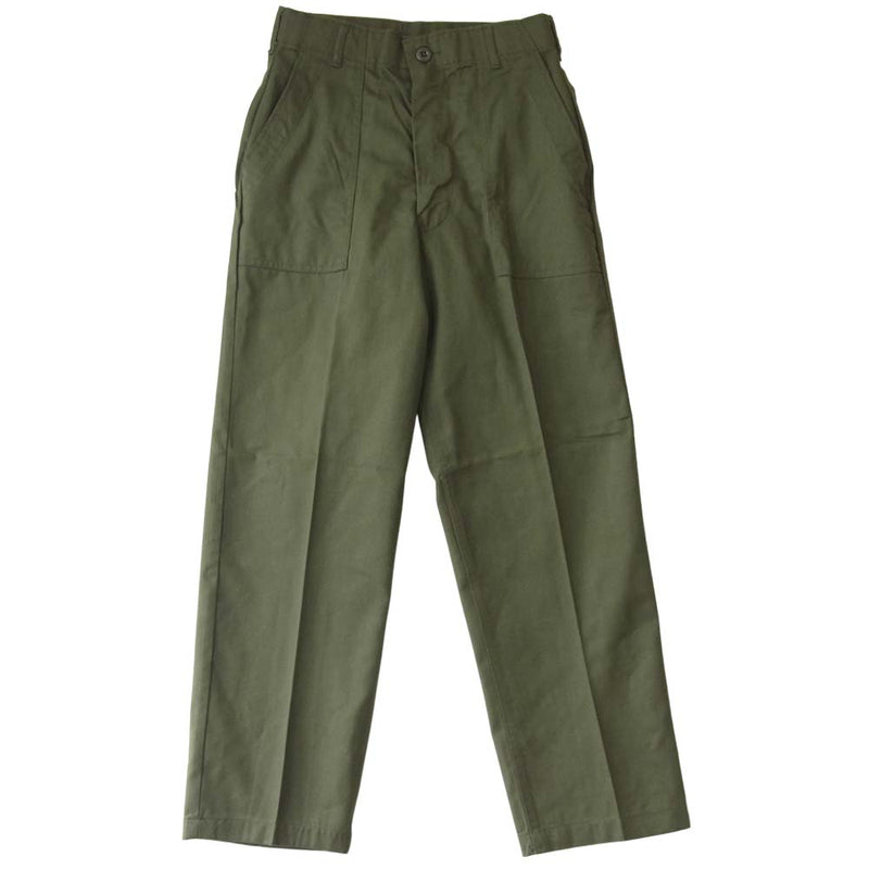 US ミリタリー Utility Trousers Polyester/Cotton ミリタリー ベイカー カーキ系 28【美品】【中古】