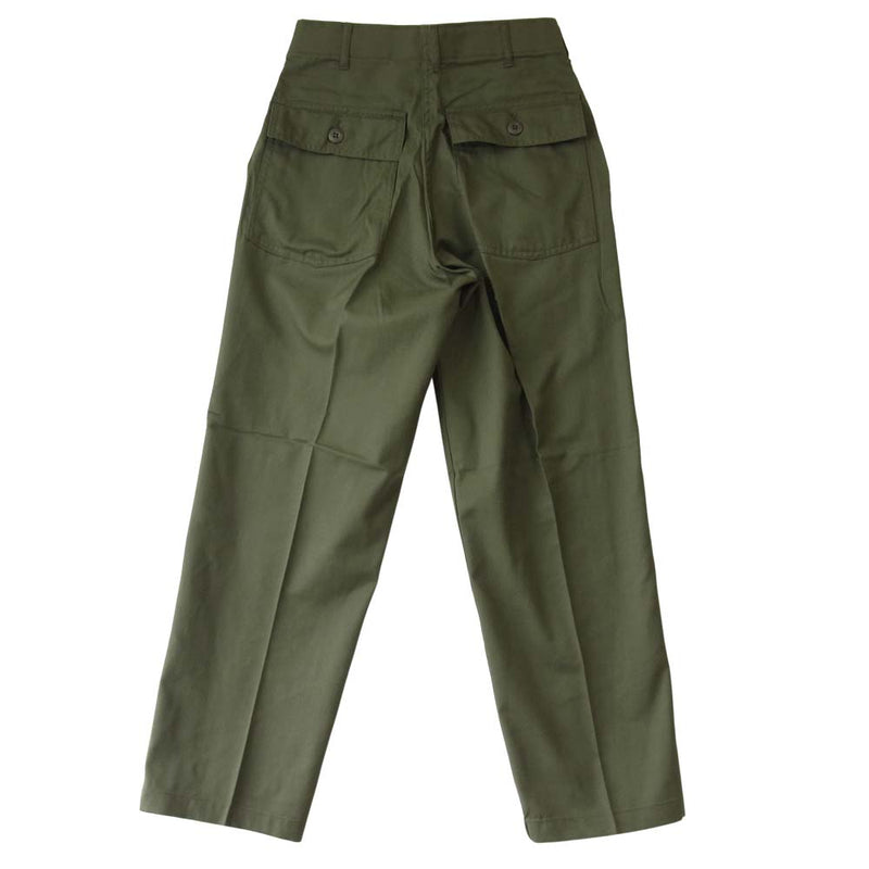 US ミリタリー Utility Trousers Polyester/Cotton ミリタリー ベイカー カーキ系 28【美品】【中古】