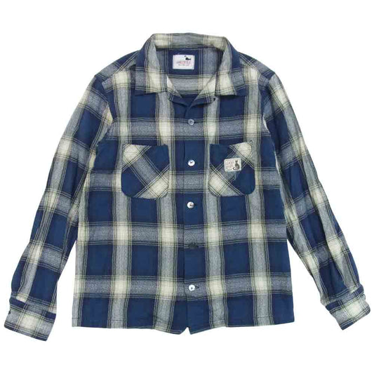 GANGSTERVILLE ギャングスタービル GSV-16-AW-29 RAMBLE L/S SHIRTS オンブレ チェック シャツ ネイビー系 M【中古】