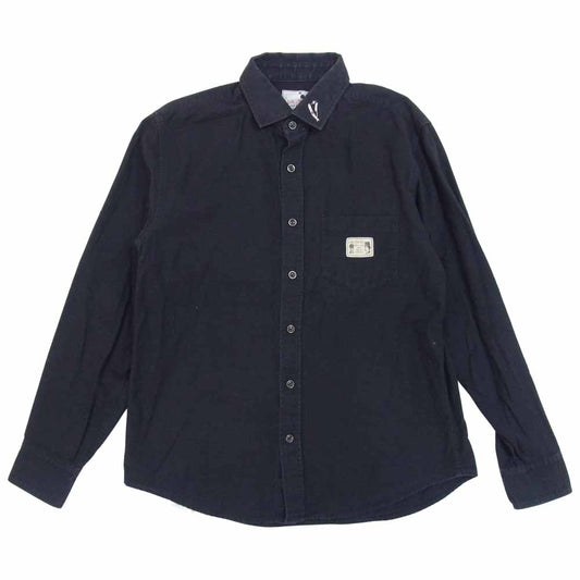 GANGSTERVILLE ギャングスタービル GSV-17-SS-22 Razor Gangs Shirts 振り刺繍 長袖シャツ ブラック系 M【中古】
