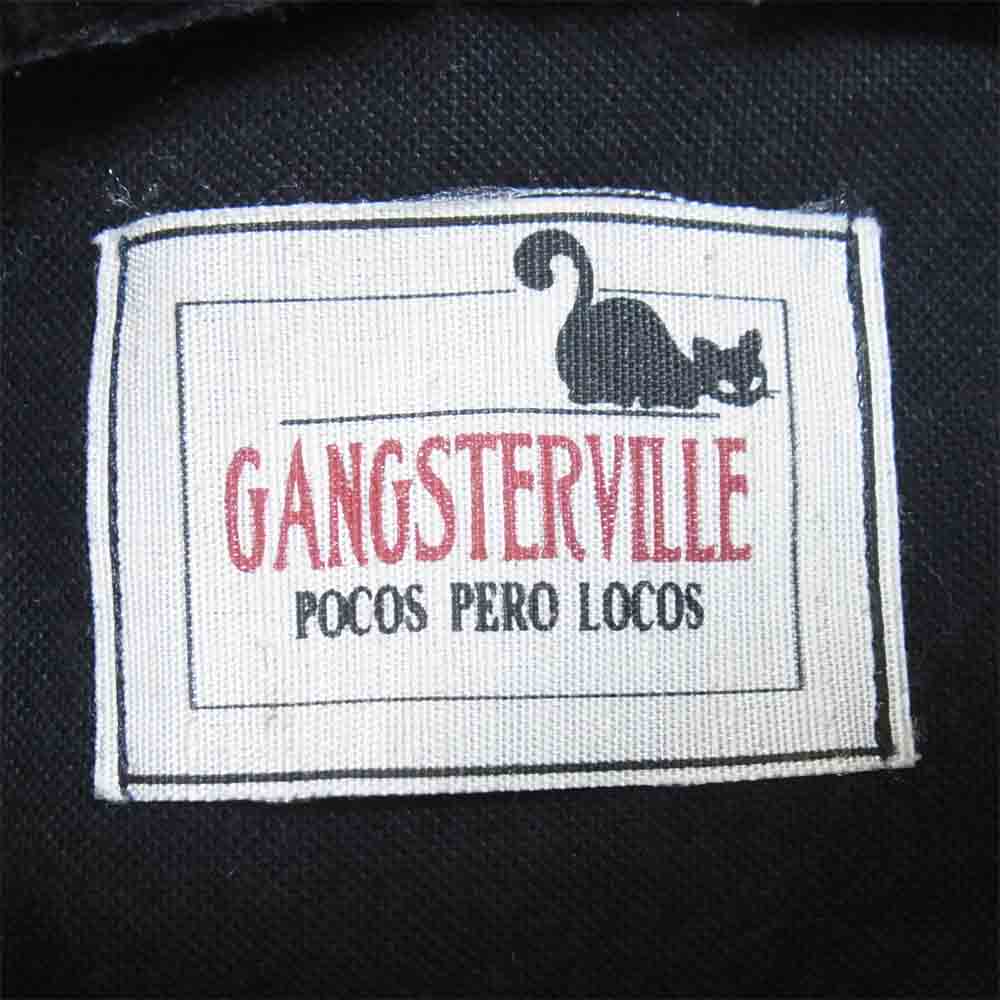 GANGSTERVILLE ギャングスタービル GSV-17-SS-22 Razor Gangs Shirts 振り刺繍 長袖シャツ ブラック系 M【中古】