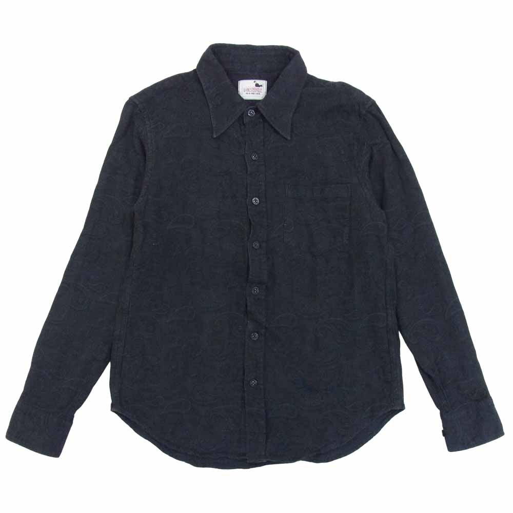 GANGSTERVILLE ギャングスタービル GSV-16-SS-24 PAISLEY SHIRTS ペイズリー柄 ジャガード シャツ ブラック系 M【中古】
