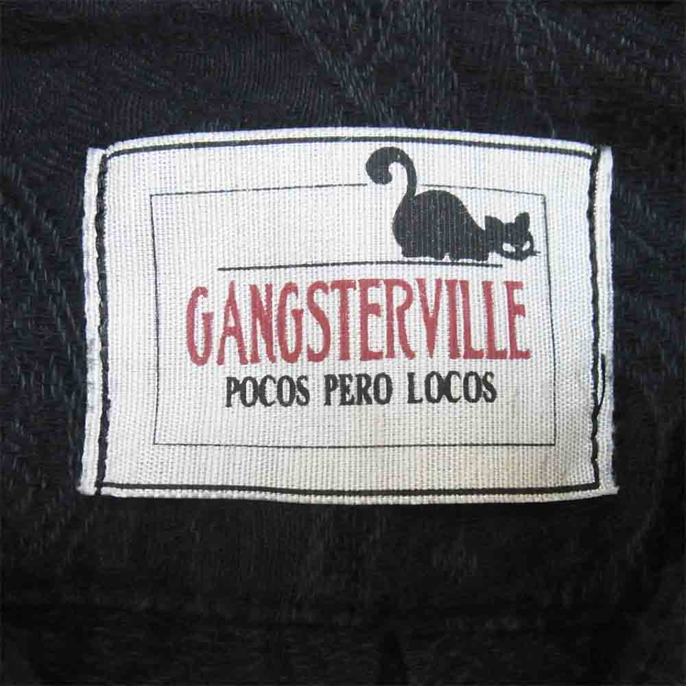 GANGSTERVILLE ギャングスタービル GSV-16-SS-24 PAISLEY SHIRTS ペイズリー柄 ジャガード シャツ ブラック系 M【中古】