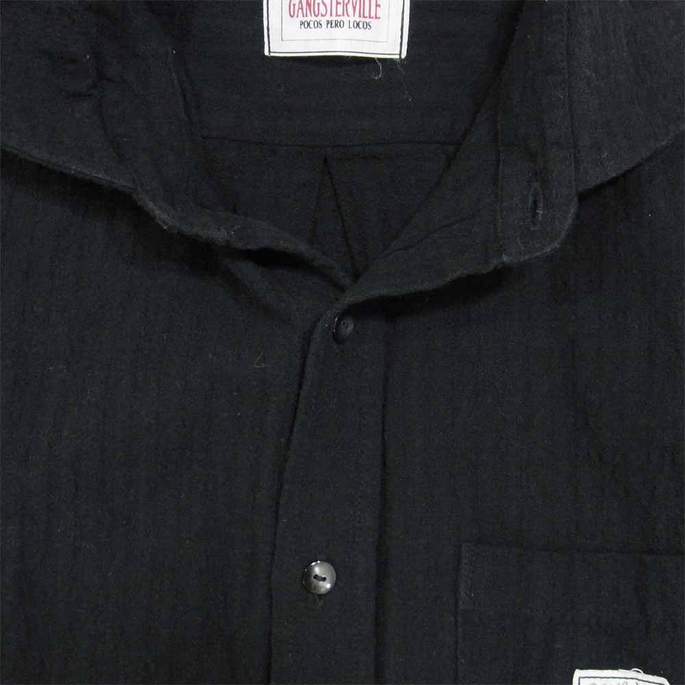 GANGSTERVILLE ギャングスタービル GSV-18-AW-38 KISS ME L/S SHIRTS ワイドカラー シャツ ブラック系 M【中古】