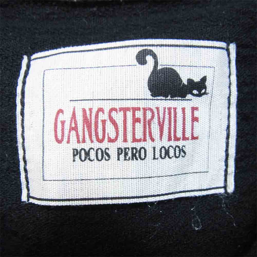 GANGSTERVILLE ギャングスタービル GSV-18-AW-38 KISS ME L/S SHIRTS ワイドカラー シャツ ブラック系 M【中古】