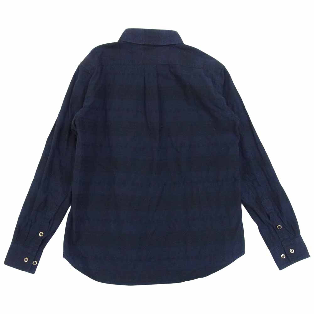 GANGSTERVILLE ギャングスタービル GSV-17-SS-21 KISS ME L/S SHIRTS コットン ジャガード シャツ ダークネイビー系 M【中古】