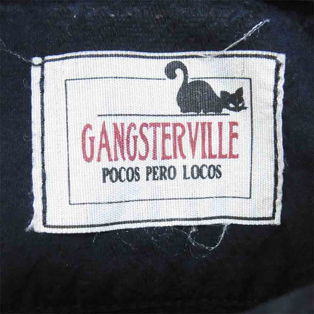 GANGSTERVILLE ギャングスタービル GSV-17-SS-21 KISS ME L/S SHIRTS コットン ジャガード シャツ ダークネイビー系 M【中古】