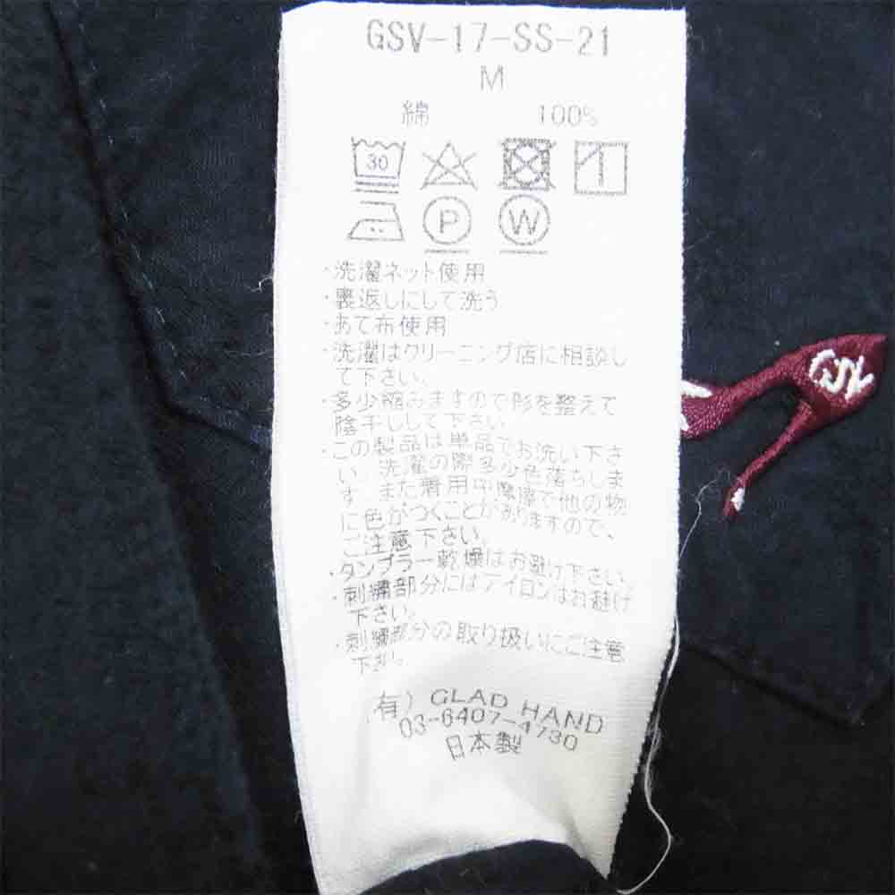 GANGSTERVILLE ギャングスタービル GSV-17-SS-21 KISS ME L/S SHIRTS コットン ジャガード シャツ ダークネイビー系 M【中古】