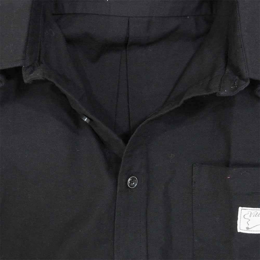 GANGSTERVILLE ギャングスタービル GSV-17-AW-27 ICED PINHOLE COLLAR L/S SHIRTS ピンホールカラー シャツ ブラック系 L【中古】