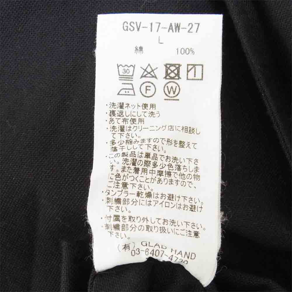 GANGSTERVILLE ギャングスタービル GSV-17-AW-27 ICED PINHOLE COLLAR L/S SHIRTS ピンホールカラー シャツ ブラック系 L【中古】