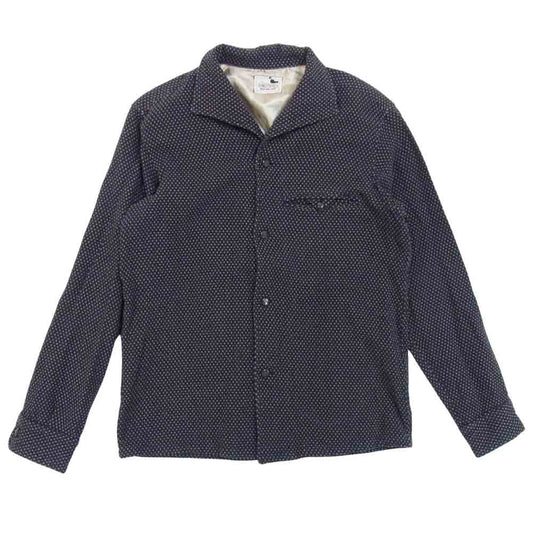 GANGSTERVILLE ギャングスタービル GSV-13-AW-33 GV ITALIAN SHIRTS イタリアンカラー シャツ ダークネイビー系 M【中古】